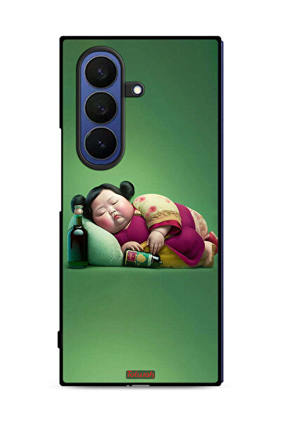 Tolwak غطاء حماية لهاتف Samsung Galaxy Z Fold7 بتصميم فتاة سمينة