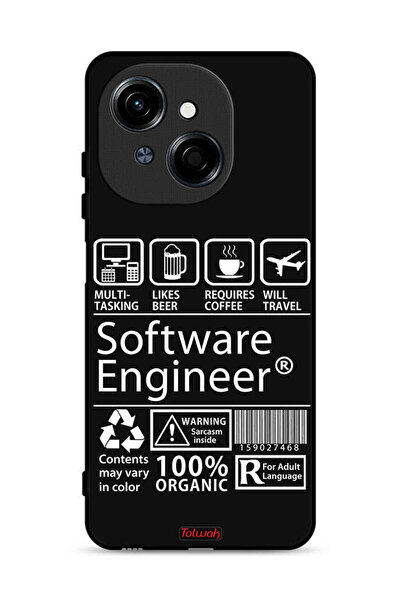 Tolwak غطاء حماية لهاتف Tecno Spark Go 1 4G، ملصق مهندس برمجيات