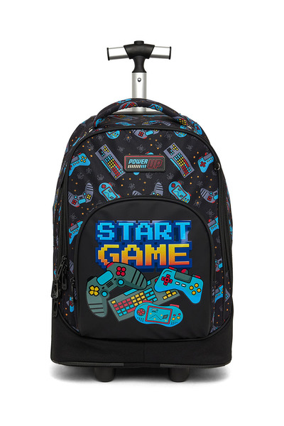 R&B Black Boys Trolley Bag W Pencil Pouch