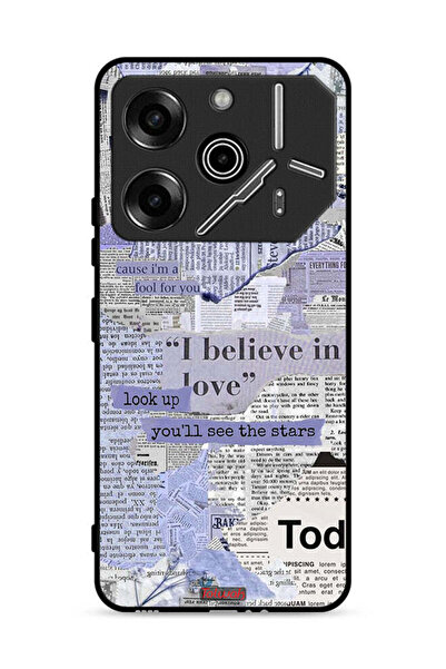 Tolwak غطاء حماية لهاتف تكنو بوفا 6 برو 5G، قطع من الصحف