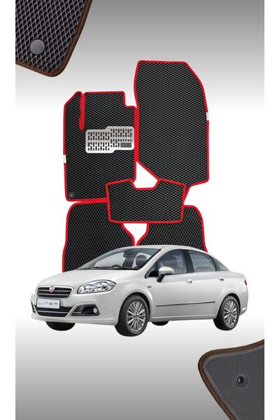 mattclass Fiat Linea 2007-2017 Uyumlu EVA Paspas Seti |Logo Dahil| Kaymaz –Yı...
