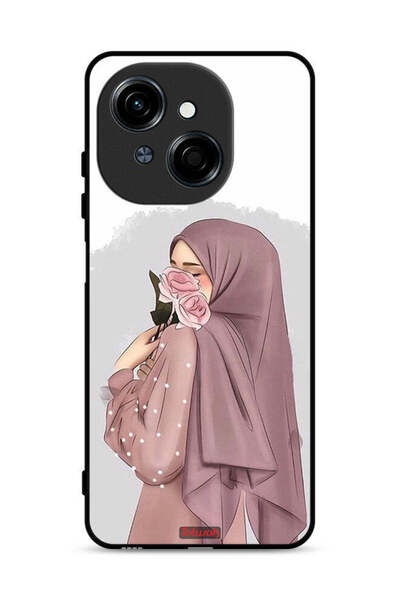 Tolwak غطاء حماية لهاتف تكنو سبارك جو 1 4G برسومات فتاة تحمل ورودًا