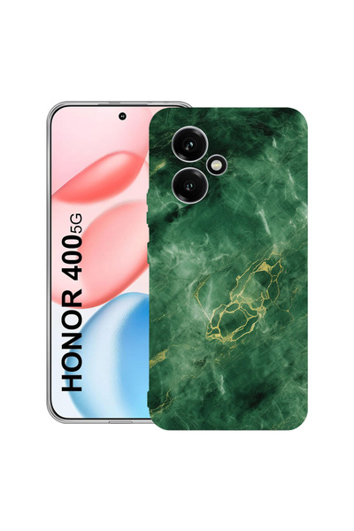 bestcase Carcasă transparentă din silicon pentru Honor 400, marmură verde, 20...