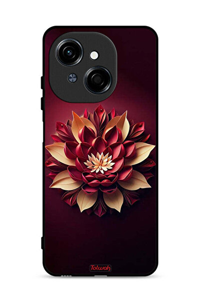 Tolwak Tecno Spark Go 1S 4G Protective Case Cover Flower Abstract Design
