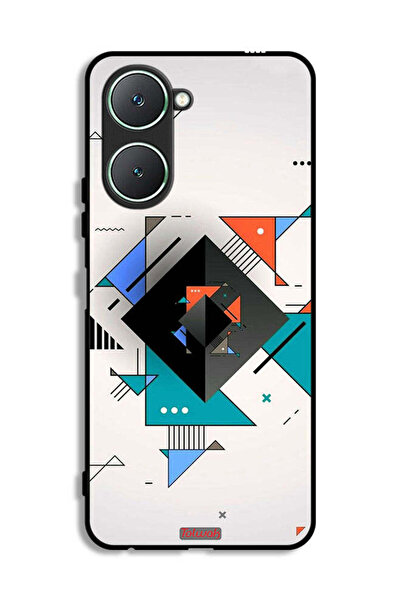 Tolwak غطاء حماية لهاتف Vivo Y18i 4G بأشكال مربعة ومثلثة ونمط تجريدي