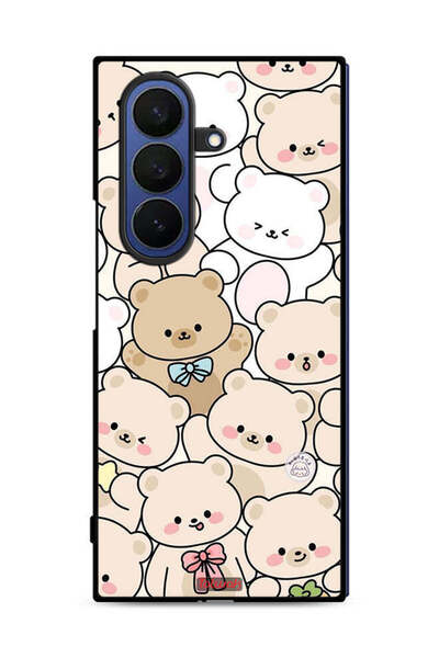 Tolwak غطاء حماية لهاتف Samsung Galaxy Z Fold7 بنقشة الدببة