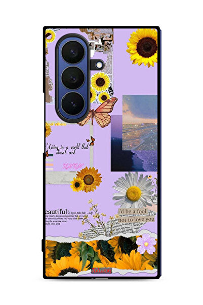 Tolwak غطاء حماية لهاتف Samsung Galaxy Z Fold7 بملصقات عباد الشمس الجميلة