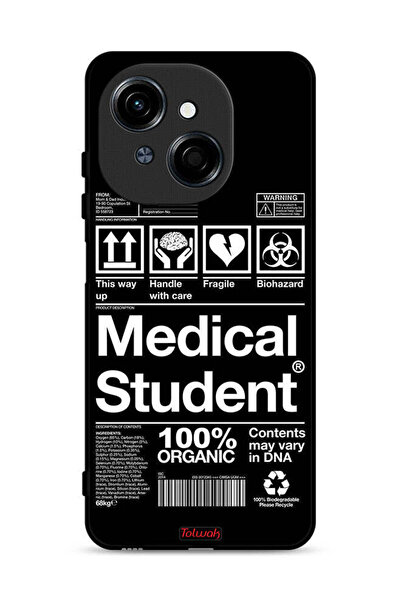 Tolwak غطاء حماية لهاتف Tecno Spark Go 1S 4G، ملصق طالب الطب