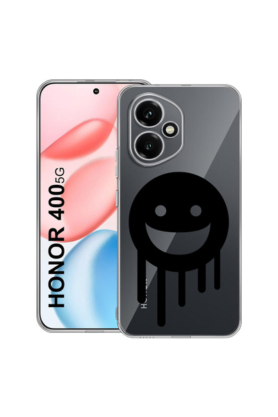 bestcase Carcasă transparentă din silicon pentru Honor 400, Smiley, 2036423 T...