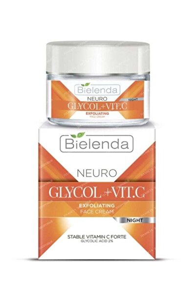 Bielenda كريم تصحيح الوجه الليلي مع حمض الجليكوليك وفيتامين سي 50 مل