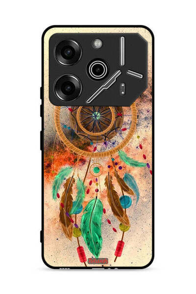 Tolwak غطاء حماية لهاتف تكنو بوفا 6 برو 5G بنقشة ريش ماندالا معلق