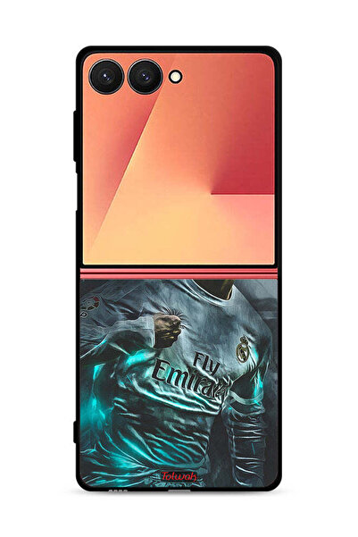 Tolwak غطاء حماية لهاتف Samsung Galaxy Z Flip7 برسومات كريستيانو رونالدو