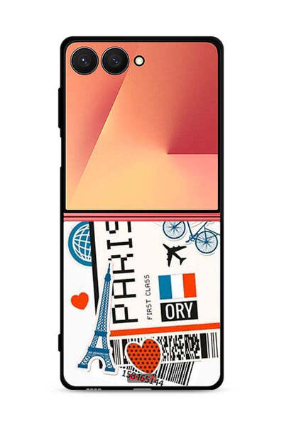 Tolwak غطاء حماية لهاتف Samsung Galaxy Z Flip7 بملصق باريس