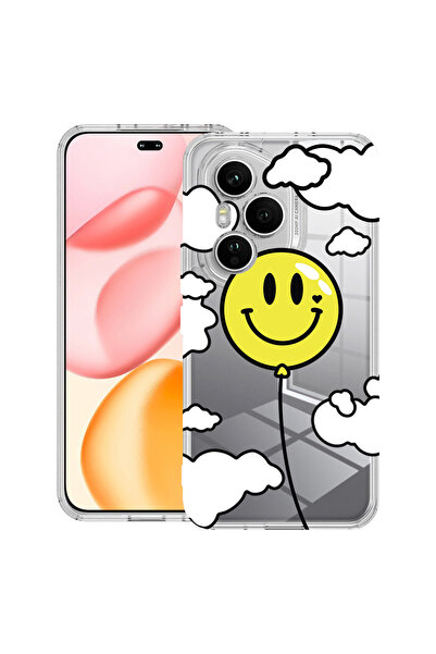 bestcase Carcasă transparentă din silicon pentru Honor 400 Pro, cu zâmbet bal...