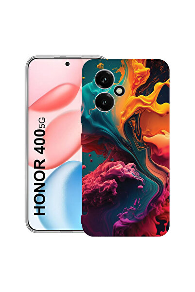 bestcase Carcasă transparentă din silicon pentru Honor 400, culori lichide, 2...