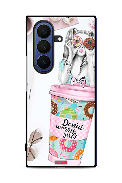 Tolwak غطاء حماية لهاتف Samsung Galaxy Z Fold7 بتصميم فتاة دونات ووري