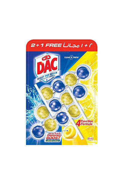 DAC كتلة حافة المرحاض بالليمون، 50 جرام، 2 + 1 مجانًا