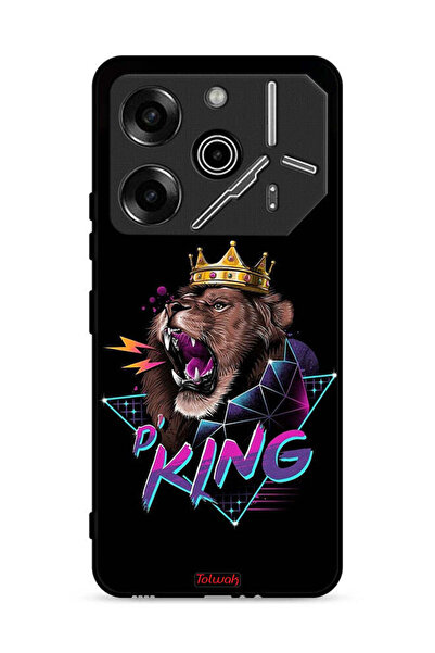 Tolwak غطاء حماية لهاتف تكنو بوفا 6 برو 5G برسومات الأسد الملك