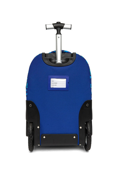 R&B Blue Boys Trolley Bag W Pencil Pouch