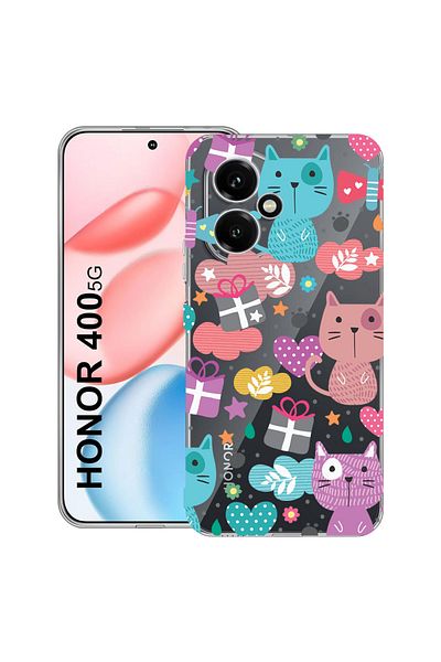 bestcase Carcasă transparentă din silicon pentru Honor 400, Lovely Cat, 2036423 T 41