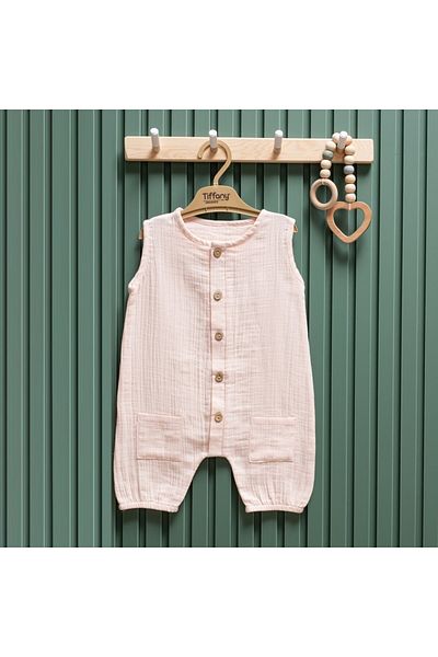 Tiffany Baby Kıds Tiffany Baby Muslin Theme Short Tank Jumpsuit 26023