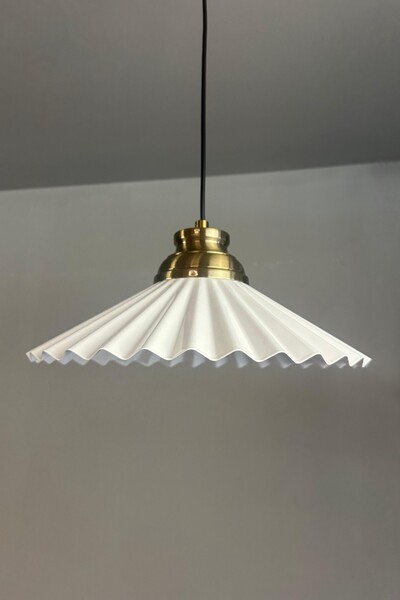 Bamyum Avilla Beyaz Tekli Metal Büyük Avize Kum Saati Başlık Rustik Cafe Mutfak Modern Sarkıt Aydınlatma