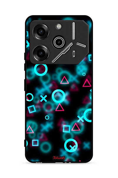 Tolwak غطاء حماية لهاتف Tecno Pova 6 Pro 5G برسومات أيقونات لعبة الحبار الصغيرة