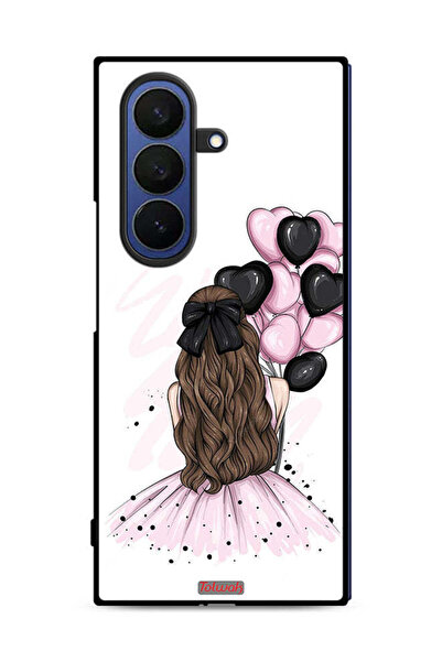 Tolwak غطاء حماية لهاتف سامسونج جالاكسي زد فولد 7 يحمل صورة فتاة تحمل بالونات