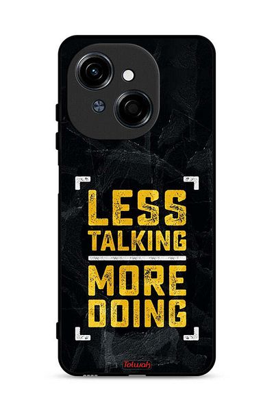 Tolwak Tecno Spark Go 1 4G Protective Case Cover Less Talking More Doing