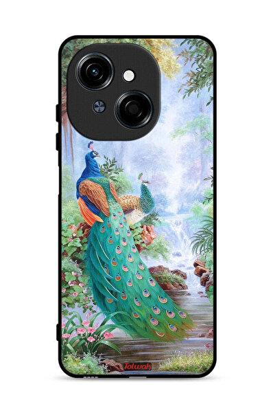 Tolwak غطاء حماية لهاتف تكنو سبارك جو 1 4G بنقشة الطاووس