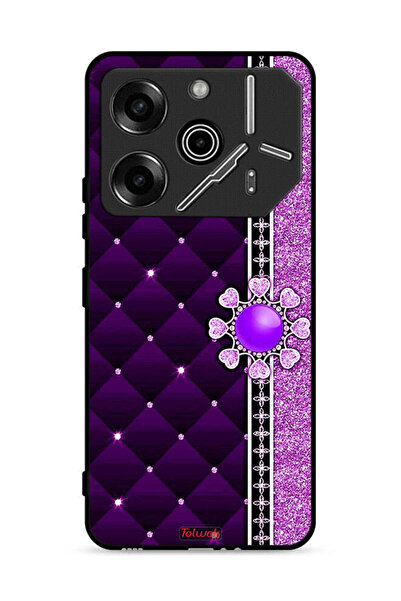 Tolwak غطاء حماية لهاتف تكنو بوفا 6 برو 5G بقلوب لامعة