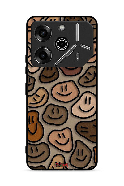 Tolwak غطاء حماية لهاتف تكنو بوفا 6 برو 5G برسومات وجوه مبتسمة