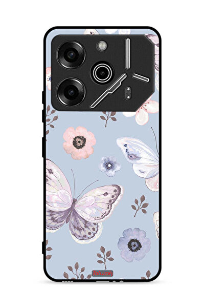 Tolwak غطاء حماية لهاتف تكنو بوفا 6 برو 5G بنقشة فراشات وزهور