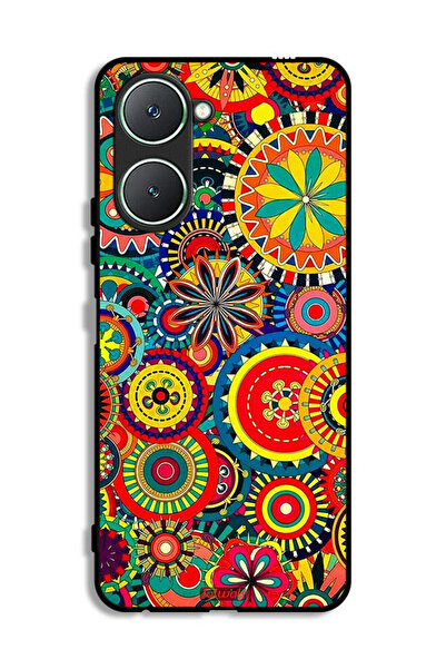 Tolwak غطاء حماية لهاتف Vivo Y18i 4G بنمط ماندالا ملون