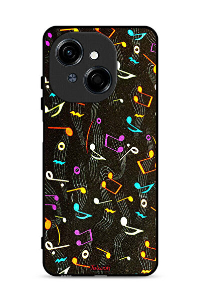 Tolwak غطاء حماية لهاتف Tecno Spark Go 1 4G بنمط قماش موسيقي