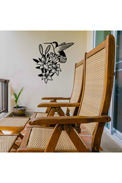 Genel Markalar Led Işıklı Çiçekler Ve Sinek Kuşu Dekoratif Tablo Balkon Duvar Dekorlu Gece Lambası