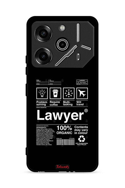 Tolwak غطاء حماية لهاتف Tecno Pova 6 Pro 5G بملصق محامٍ