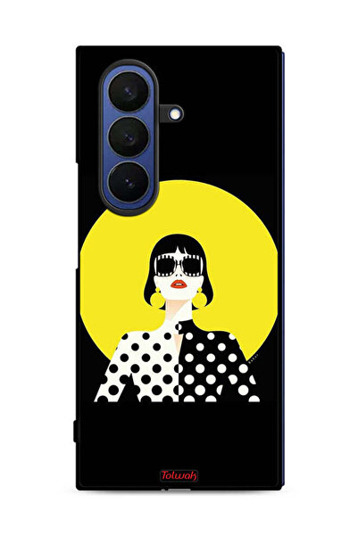 Tolwak غطاء حماية لهاتف سامسونج جالاكسي زد فولد 7 بتصميم فتاة أنيقة