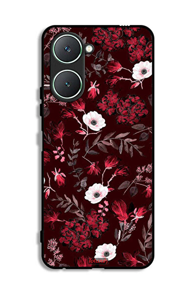 Tolwak غطاء حماية لهاتف Vivo Y18i 4G بنقشة زهور صغيرة وأوراق استوائية