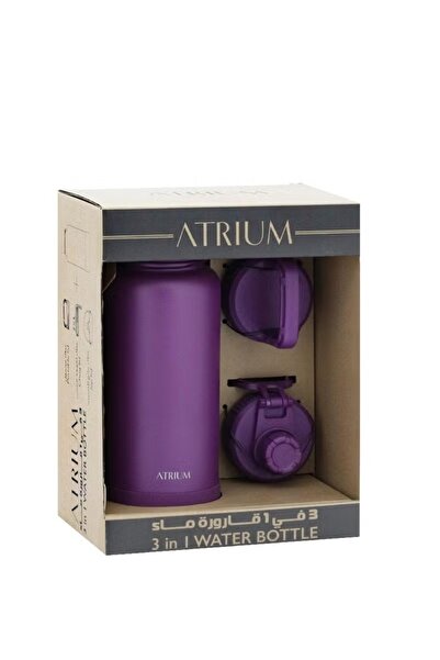 Atrium Tumbler Double Wall Vacuum with 3 Caps – Hot/Cold 650 ml