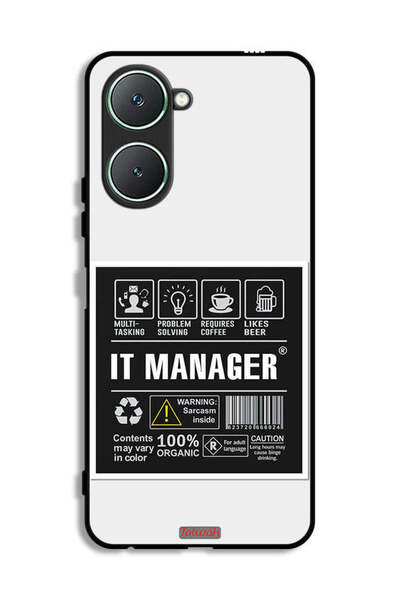 Tolwak غطاء حماية لهاتف Vivo Y18i 4G، ملصق إدارة تكنولوجيا المعلومات