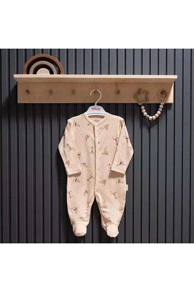 Tiffany Baby Kıds Tiffany Baby Boat Jacquard Theme Booties Jumpsuit 43040
