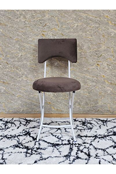 ZAFİR Beyaz Boyalı Katlanır Tabure - Kamp Sandalyesi - Sandalye - Mutfak Tabu...