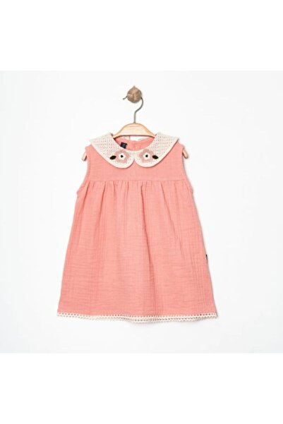 Miniworld KIZ BEBEK 6-24 AY YAKASI DANTELLİ MÜSLİN ELBİSE