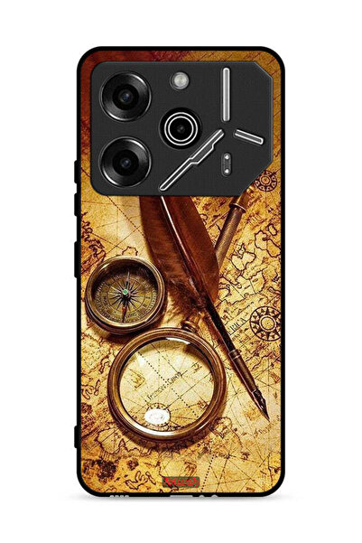 Tolwak غطاء حماية لهاتف تكنو بوفا 6 برو 5G ببوصلة عتيقة