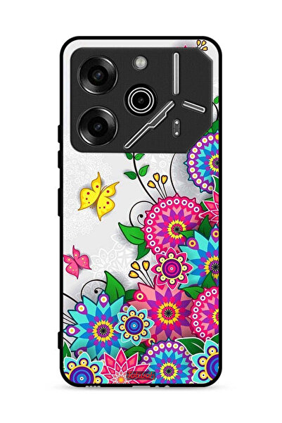 Tolwak غطاء حماية لهاتف تكنو بوفا 6 برو 5G بنقشة زهور ماندالا