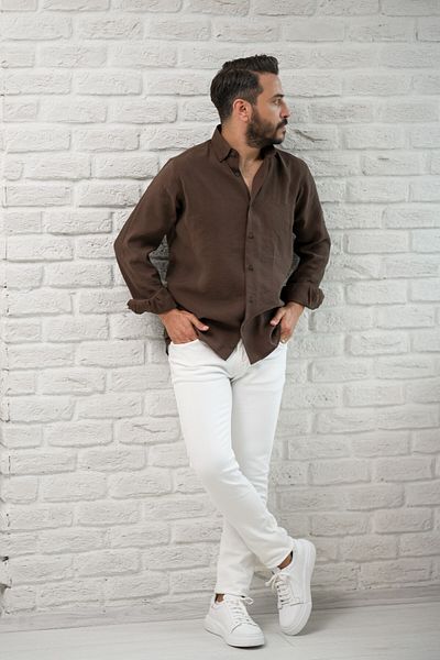 alenmeza Regular Fit Collar Buttoned Summer Modal Fabric Men's Shirt