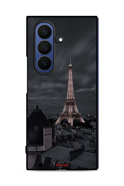 Tolwak غطاء حماية لهاتف سامسونج جالاكسي زد فولد 7 بتصميم برج إيفل في الليل