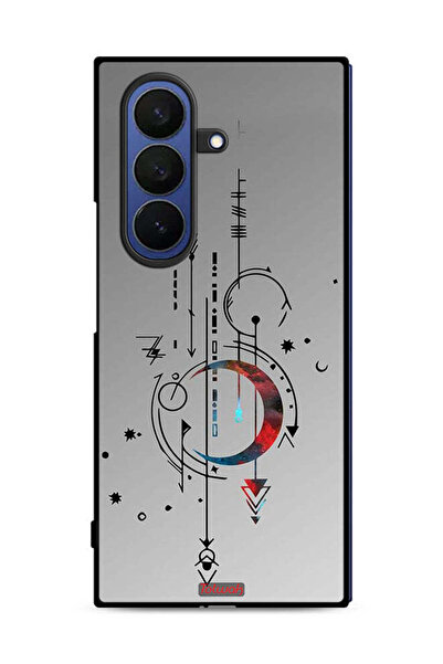 Tolwak غطاء حماية لهاتف سامسونج جالاكسي زد فولد 7 بنقشة فنية للقمر والسهام