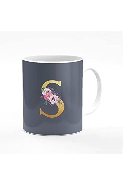 Stylizedd كوب قهوة مطبوع عليه تصميم خاص، 11 أونصة، أكواب سيراميك للهدايا الشخصية - حرف واحد فقط